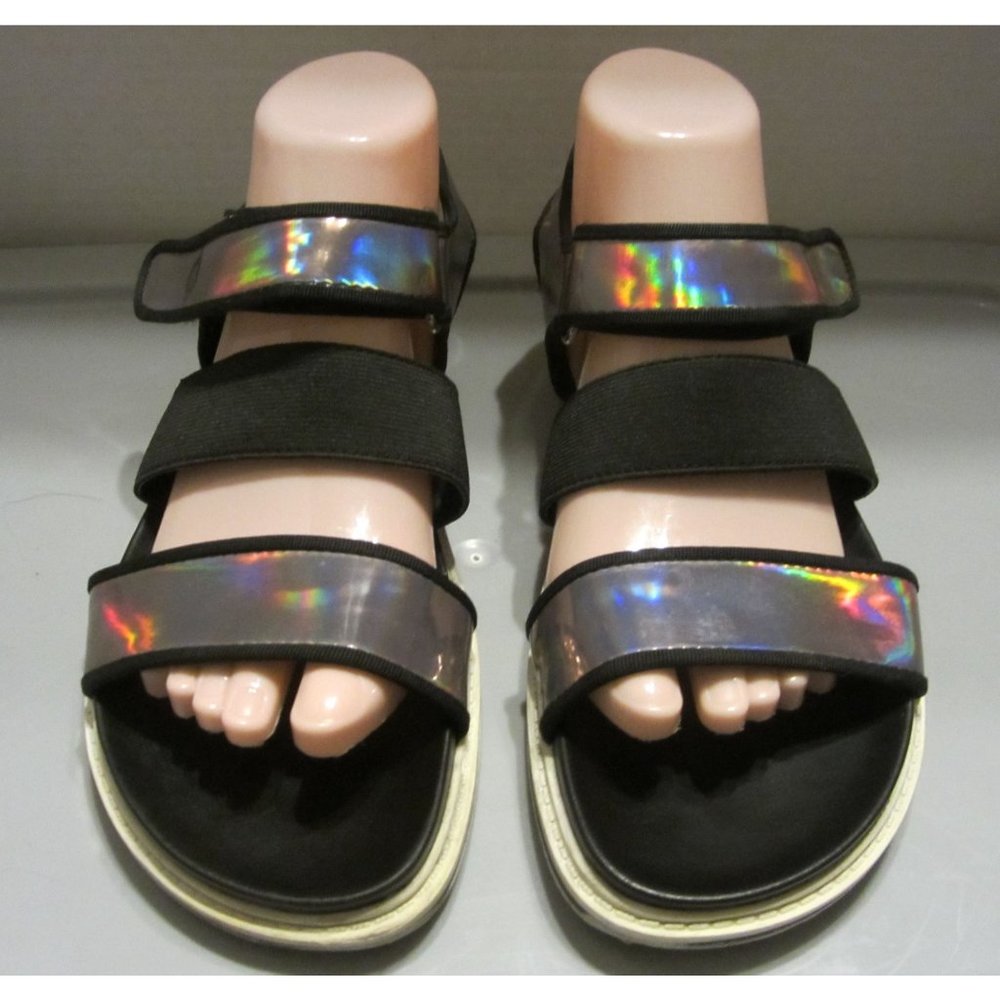 Charles and Keith Women's chunky irridescent sandals size 39